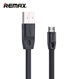 Remax RC-001m Full Speed Super Plakans Universāls Micro USB Datu un uzlādes Kabelis 2m Melns
