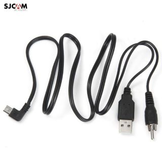 SJCam Oriģināls TV Kabelis - Micro USB uz USB Spraudnis / RCA AV Video Savienojums 1m Melns  OEM