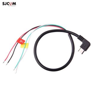 SJCam Original FPV Video  /  Audio Siglāna Kabelis SJ4000 SJ5000 - Micro USB uz 4 Vadiem 30cm Melns OEM