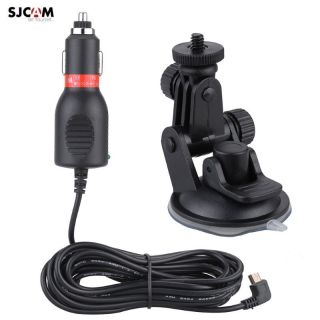 SJCam Oriģinals SJ360 SJ6 SJ7 Sporta Kameru Auto Loga stiprinājums + DC Mini USB 5Pin Lādētājs 5V 2A