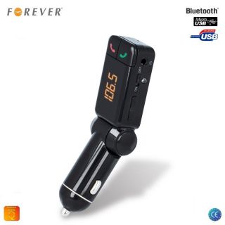 Forever TR-320 Auto FM Bluetooth Modulātors un Handree Brīvroku sistēma + 2x USB Lādētājs 2.1A  /  Mp3 Ligzda Melns