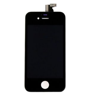 - HQ Analogs LCD Displejs + Skarienjūtīgais ekrāna elements priekš iPhone 4S Pilns modulis A+ kvalitāte Melns