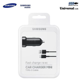Samsung EP-LN930 2A 18W USB Ātrs Auto Lādētājs S8  /  S8+ un Type-C Datu un Uzlādes kabelis EU Blister