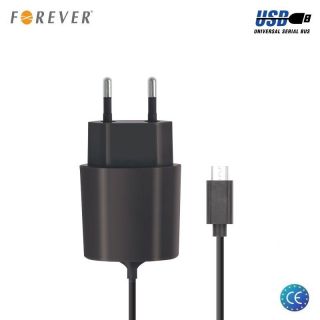 Forever 2.1A Universāls Tīkla Lādētājs Mini USB 5pin Planšetdatoriem  /  GPS Navigācijām HQ Analogs Melns 1m Vads