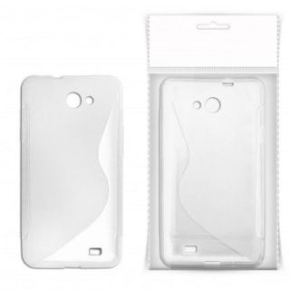 - KLT Back Case S-Line HTC One S Z520e gumijas / plastikāta telefona apvalks Balts / Caurspīdīgs