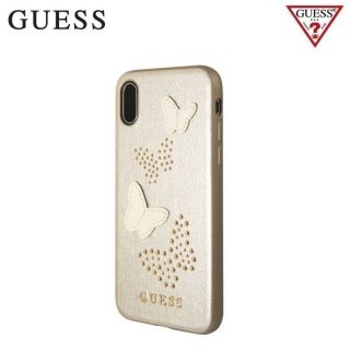 GUESS GUHCPXPBUBE Studs and Sparkle ciets aizmugures maks-apvalks priek&amp;amp;#353; Apple iPhone X  /  iPhone 10 Gai&amp;amp;#353;i brūns