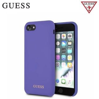 GUESS GUHCI8LSGLUV Silikona ciets aizmugures maks ar mīkstu iek&amp;amp;#353;pusi priek&amp;amp;#353; Apple iPhone 7  /  8 4.7inch Violets