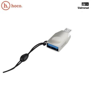 HOCO UA10 Micro USB OTG Host un Uzlādes Adapteris no Micro USB Spraudnis uz USB Type A Ligzda Sudraba