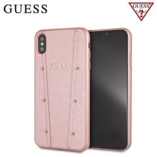 GUESS GUHCI65KAILRG Kaia sērijas ciets aizmugures maks-apvalks priek&amp;amp;#353; Apple iPhoneXS Max Rozīgi zeltains