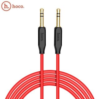 HOCO UPA11 Premium Aux Ligzdas 3.5mm spraudnis uz 3.5mm spraudnis Stereo Audio 1m Kabelis Melns