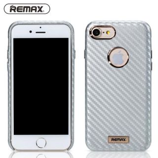 Remax Carbon Virsmas Dizains Ultra-Plāns 1mm Maks Apvalks priekš Apple iPhone 7 4.7inch Sudraba