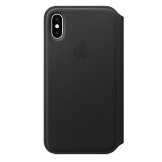 Apple iPhone XS Leather Folio black MRWW2 melns
